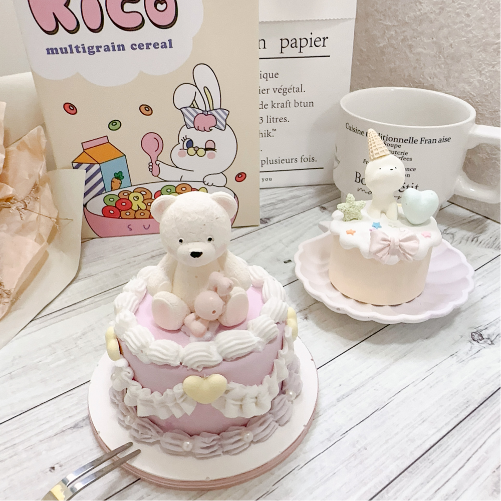 可愛石膏裱花蛋糕 1+1